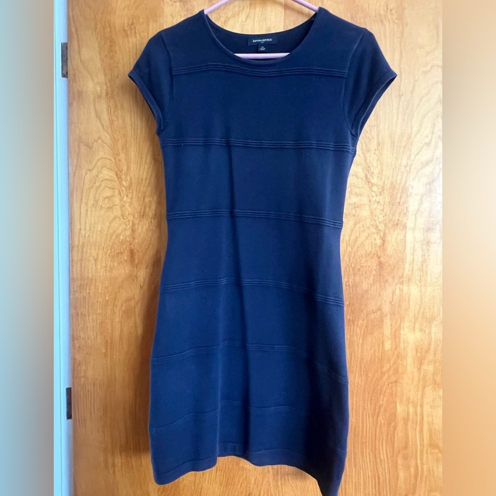 Banana Republic navy short sleeve dress